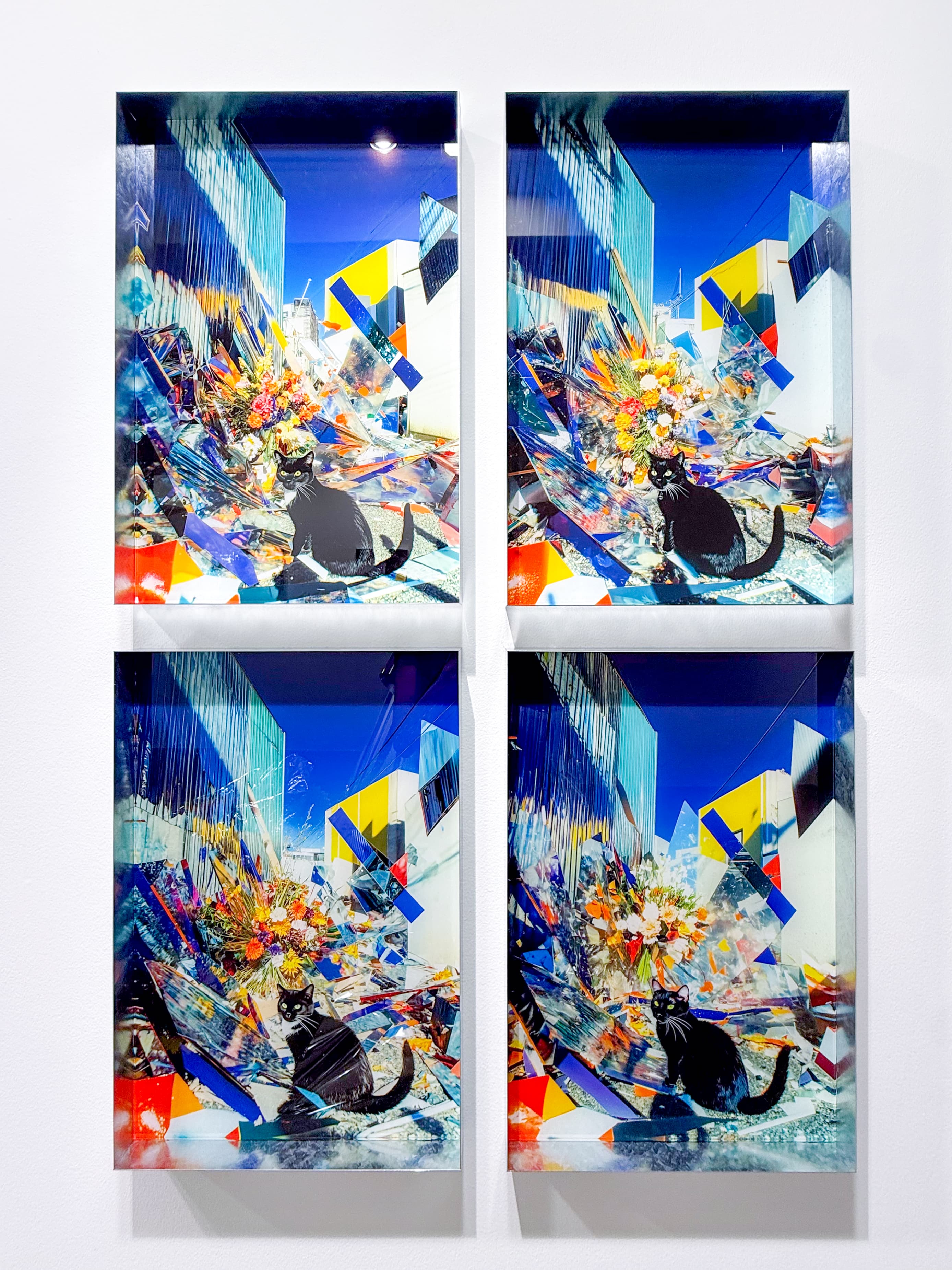 Tokyo Debris with Flowers and Cat (Vary Subtle)